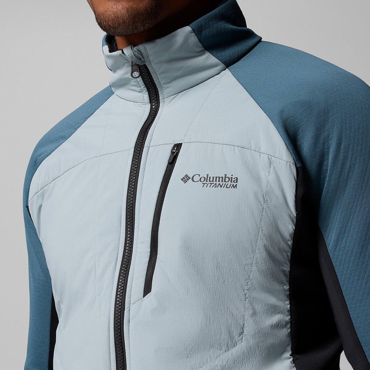 Columbia Erkek Siyah Arctic Crest Hybrid Tam Fermuarlı Softshell