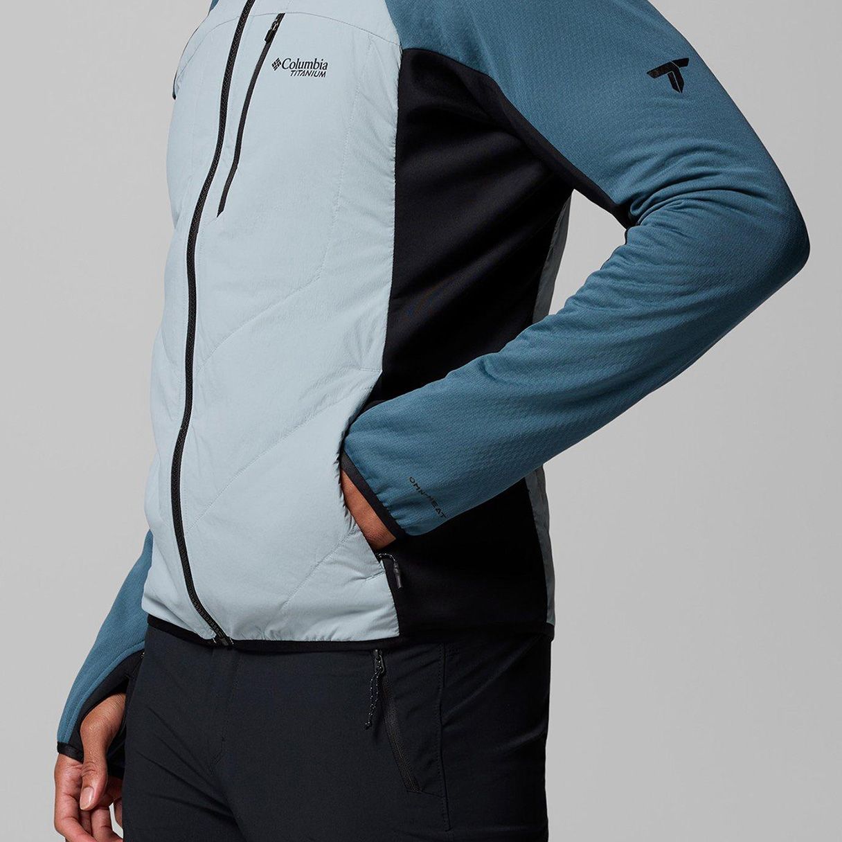 Columbia Erkek Siyah Arctic Crest Hybrid Tam Fermuarlı Softshell