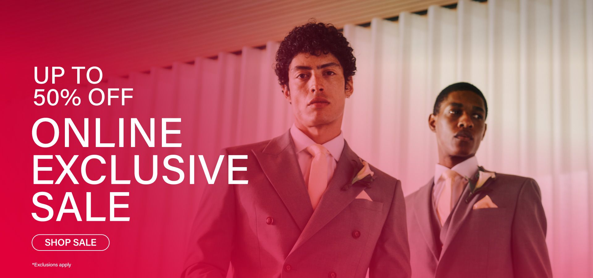Up to 50% off sale suits